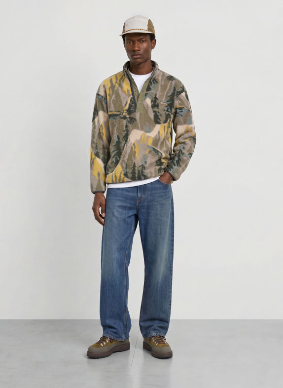 Columbia Pull polaire HELVETIA™ II GROEN / MARRON CLAIR / JAUNE FONCÉ