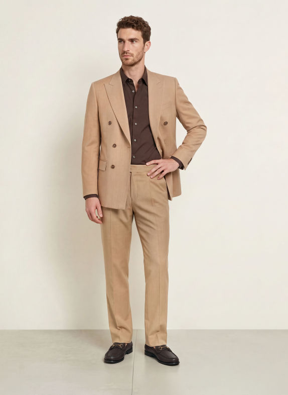 BOSS Shirt HANK slim fit DARK BROWN