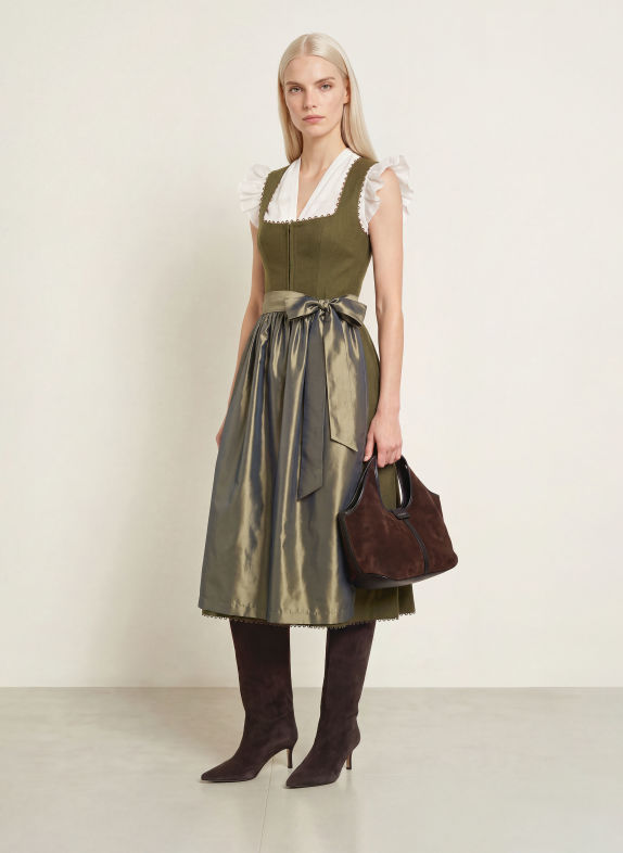 KINGA MATHE Dirndl MÜNCHEN mit Leinen GRÜN