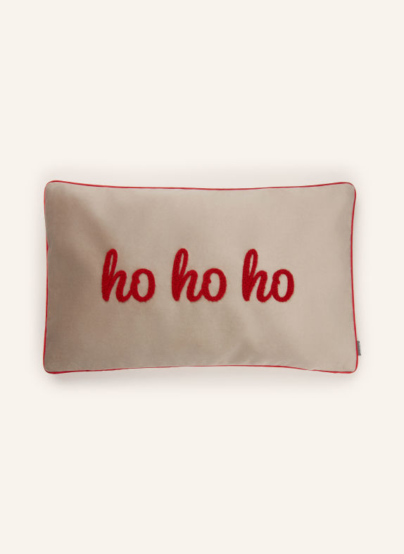 PAD Decoratieve kussenhoes LYRICS TAUPE / DONKERROOD