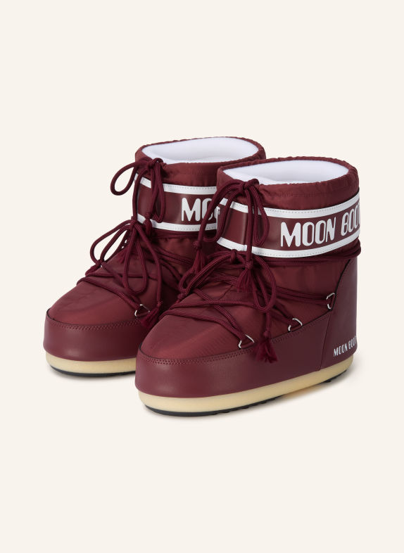 MOON BOOT Moon Boots ICON LOW DUNKELROT / WEISS