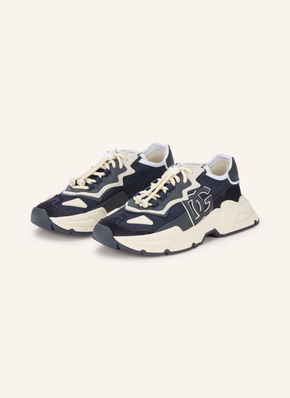 DOLCE & GABBANA Sneakersy BASSA GRANATOWY / BIAŁY