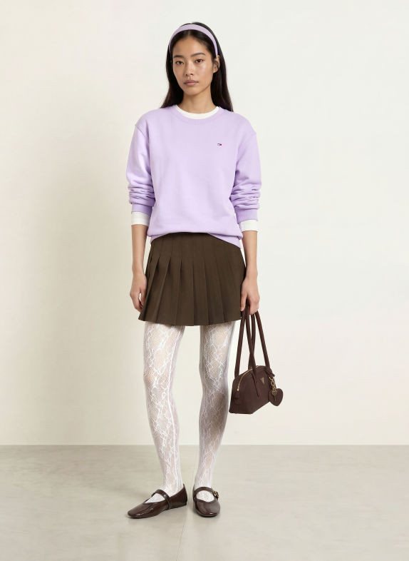TOMMY JEANS sweat-shirt LILAS CLAIR