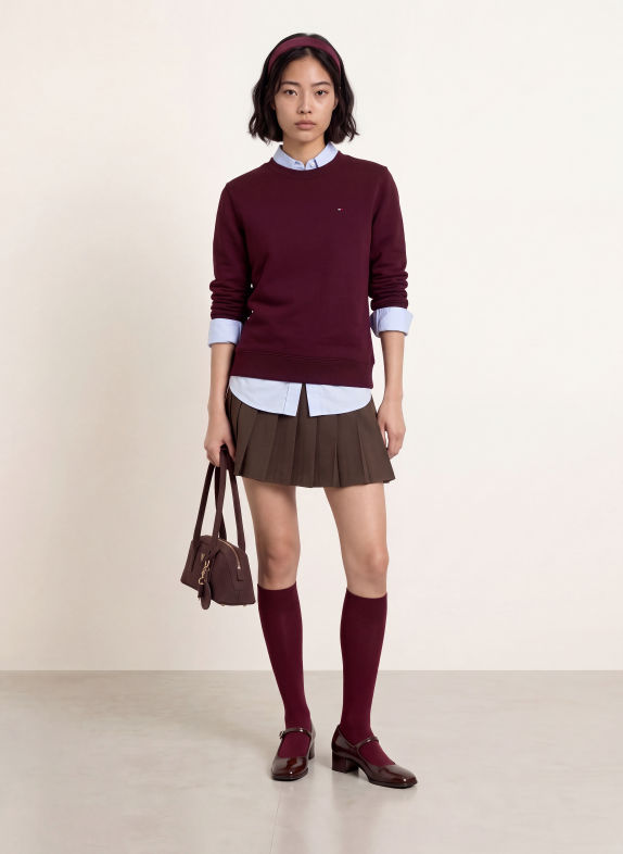 TOMMY JEANS Sweatshirt DONKERROOD