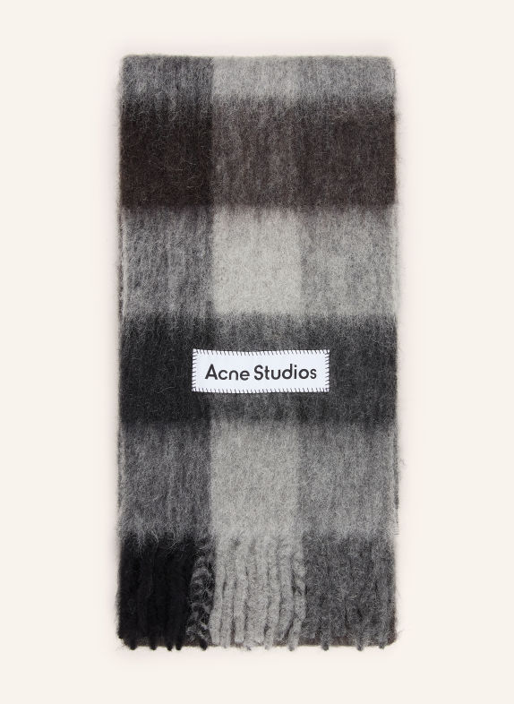 Acne Studios Schal mit Alpaka GRAU / HELLGRAU / SCHWARZ