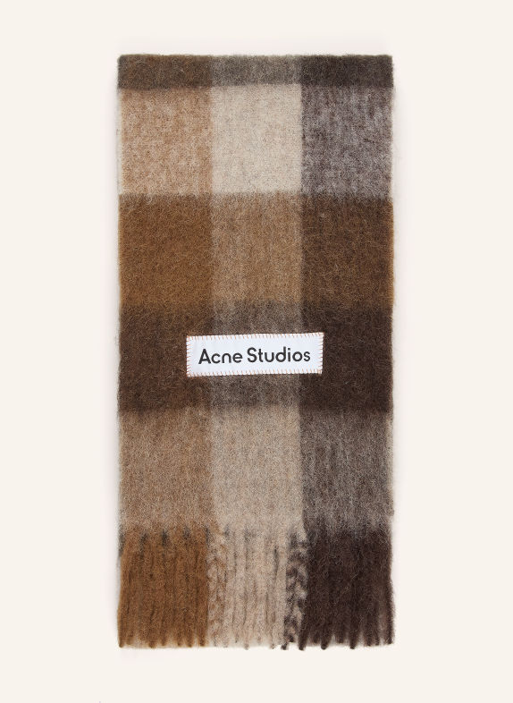 Acne Studios Schal mit Alpaka BRAUN / BEIGE / GRAU