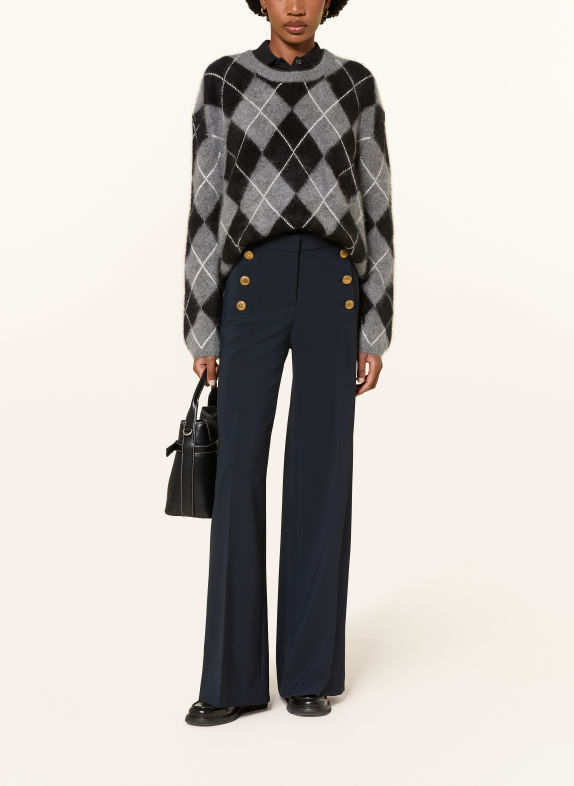 SEDUCTIVE Wide leg trousers BRIDGET DARK BLUE