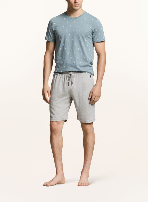 POLO RALPH LAUREN T-shirt lounge BLEU GRIS / BLANC