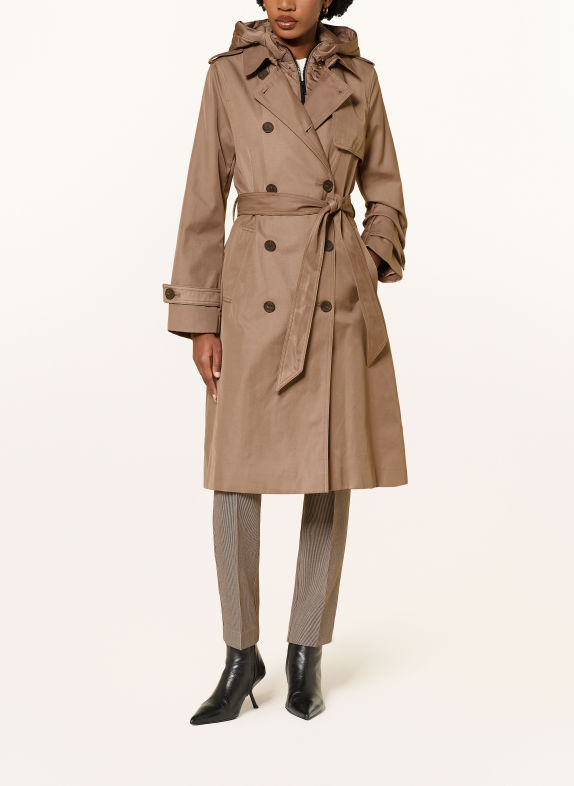 REISS Trench-coat AZURA avec rabat amovible TAUPE