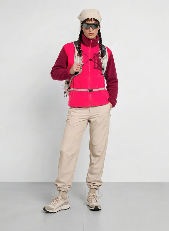 THE NORTH FACE Fleecejacka YUMIORI RÖD / MÖRKRÖD
