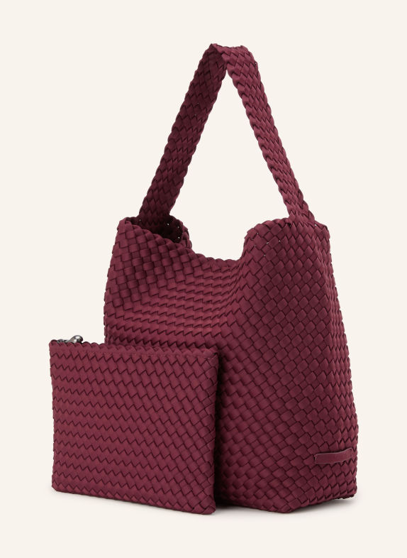 Naghedi Sac seau MEDIUM avec pochette ROUGE FONCÉ