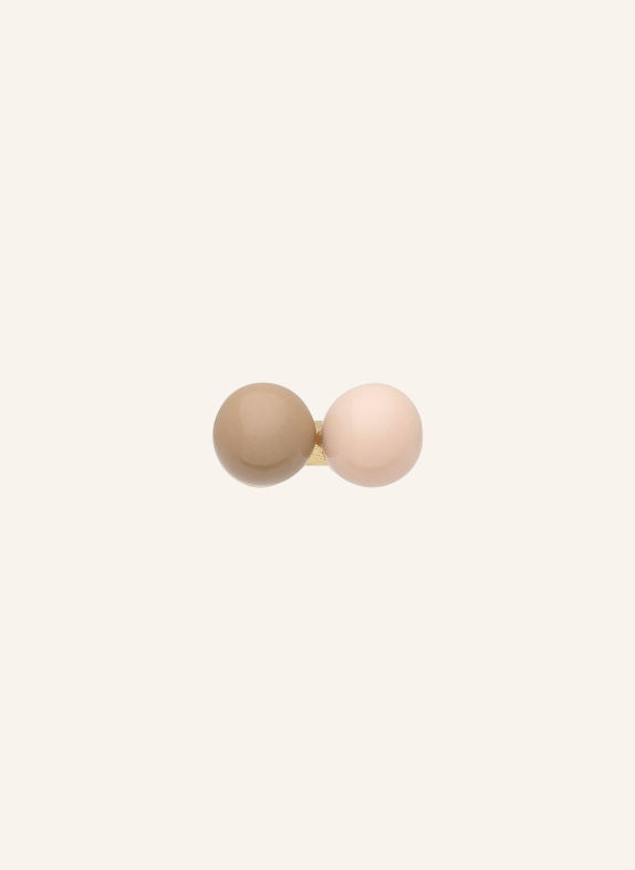 LULU Copenhagen Ohrstecker DOUBLE COLOR BALL GOLD / BRAUN / ROSA