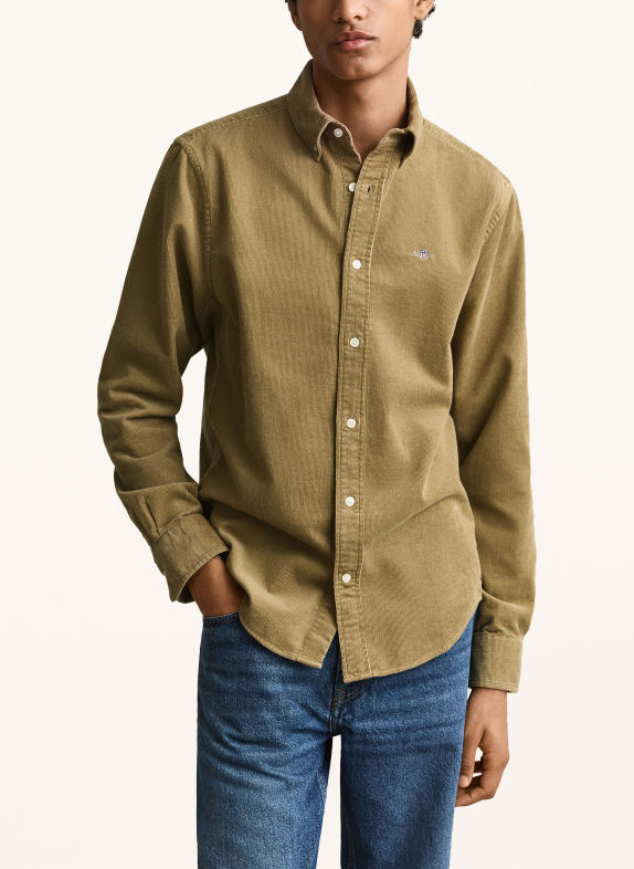 GANT Cordhemd Regular Fit CAMEL