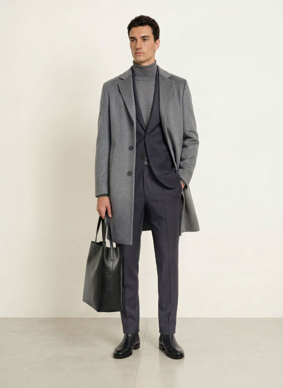 DRESSLER Cashmere-Mantel RAIKO DUNKELGRAU