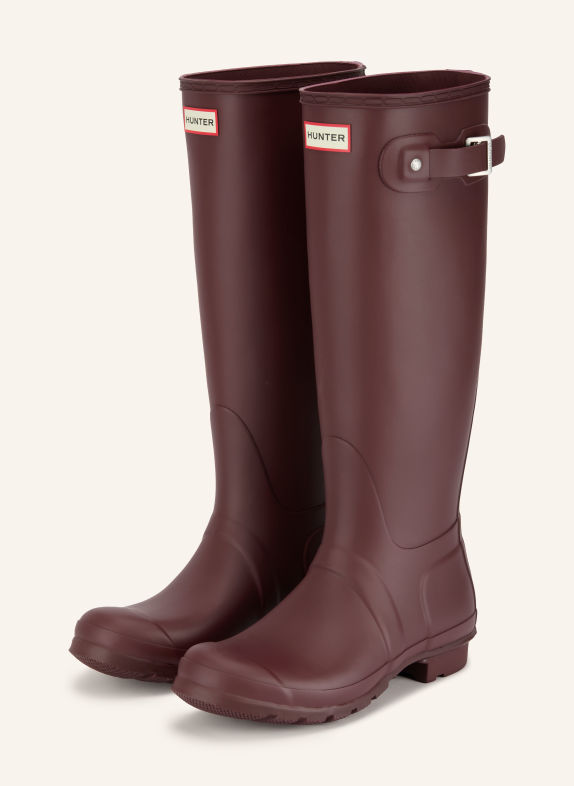HUNTER Bottes de pluie ORIGINAL TALL ROUGE FONCÉ