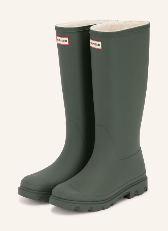 HUNTER Stiefel DOWNPOUR TALL OLIV
