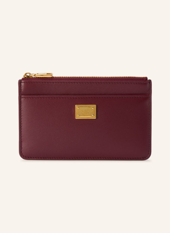 DOLCE & GABBANA Kartenetui DUNKELROT / GOLD
