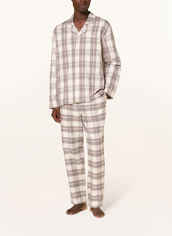 BOSS HOLIDAY pajamas ECRU / LIGHT BROWN / BLACK