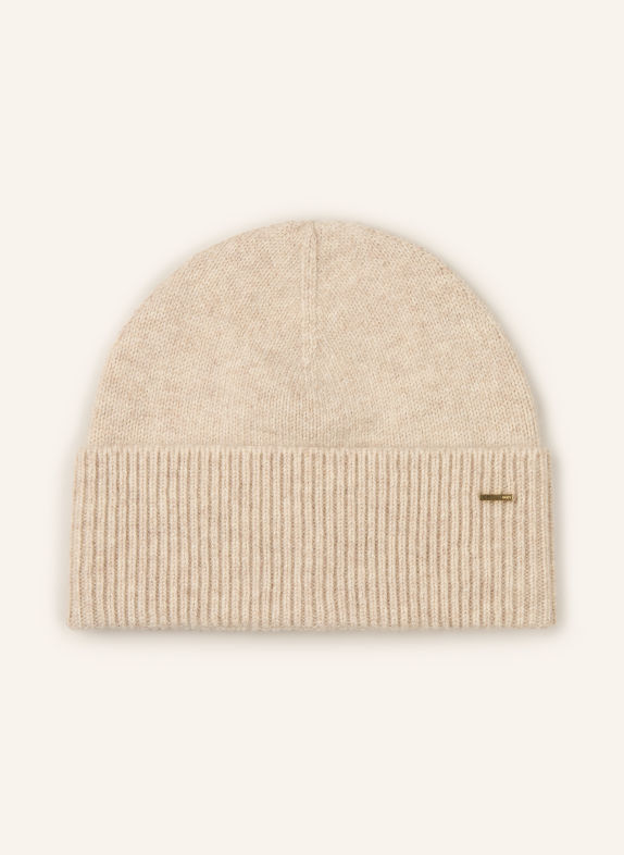 BOSS Mütze aus Cashmere BEIGE