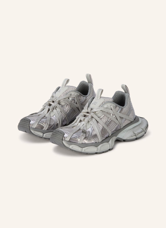 BALENCIAGA Sneakersy 3XL EXTREME LACES B SZARY / SREBRNY