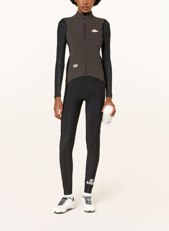 CAFÉ DU CYCLISTE Softshell fietsvest SIBILLE DONKERGRIJS / ZWART