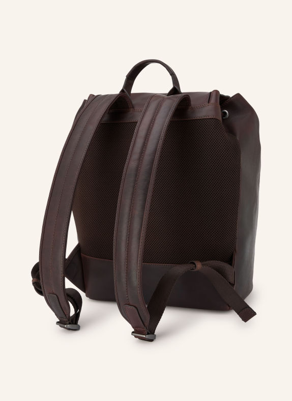 JOOP! CLAUDIO backpack DARK BROWN / PLATINUM