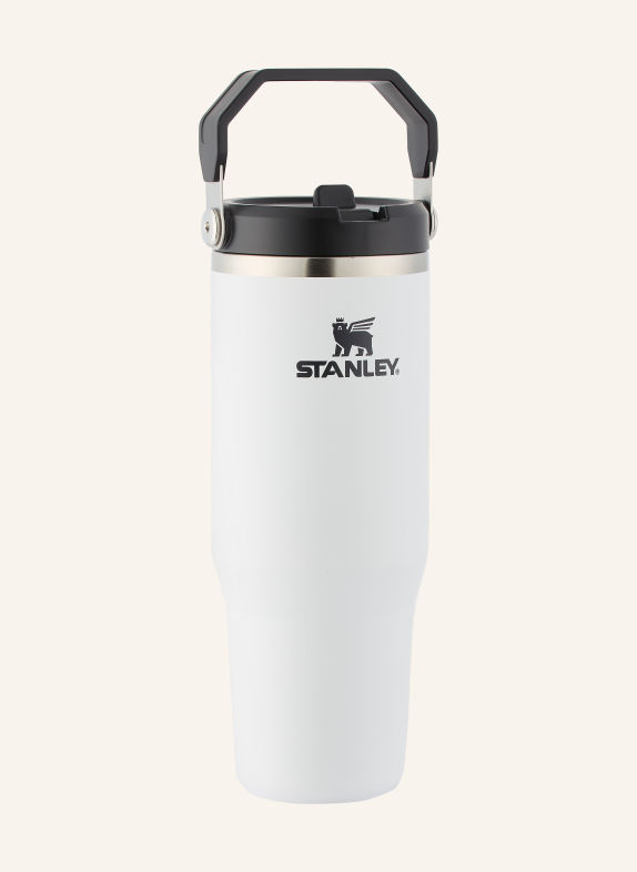 STANLEY Thermobecher THE ICEFLOW™ FLIP STRAW 2.0 WEISS / SILBER