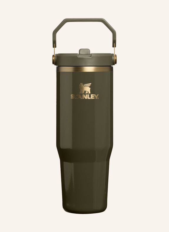 STANLEY Termosmugg THE ICEFLOW™ FLIP STRAW 2.0 KHAKI / GULD