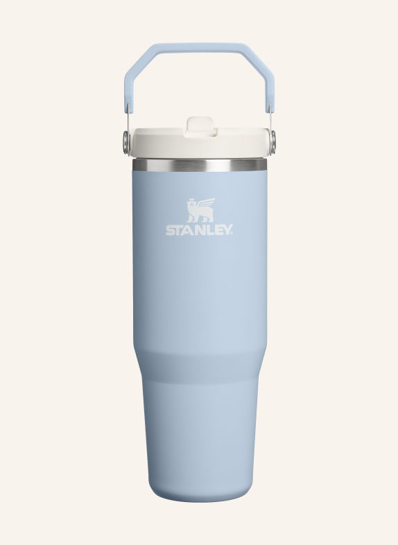 STANLEY Thermosbeker THE ICEFLOW™ FLIP STRAW 2.0 LICHTBLAUW / ZILVER / CRÈME