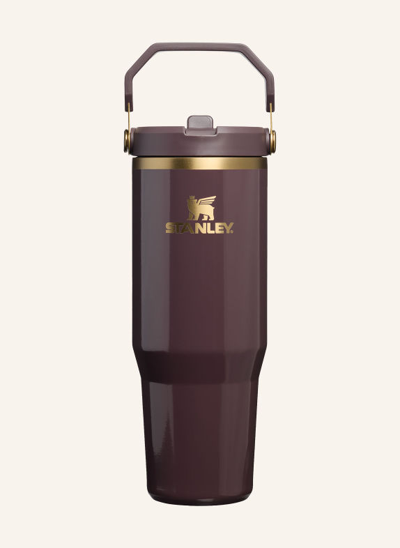 STANLEY Thermal mug THE ICEFLOW™ FLIP STRAW 2.0 DARK BROWN / GOLD