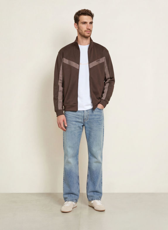 HUGO Trainingsjacke DARTI DUNKELBRAUN