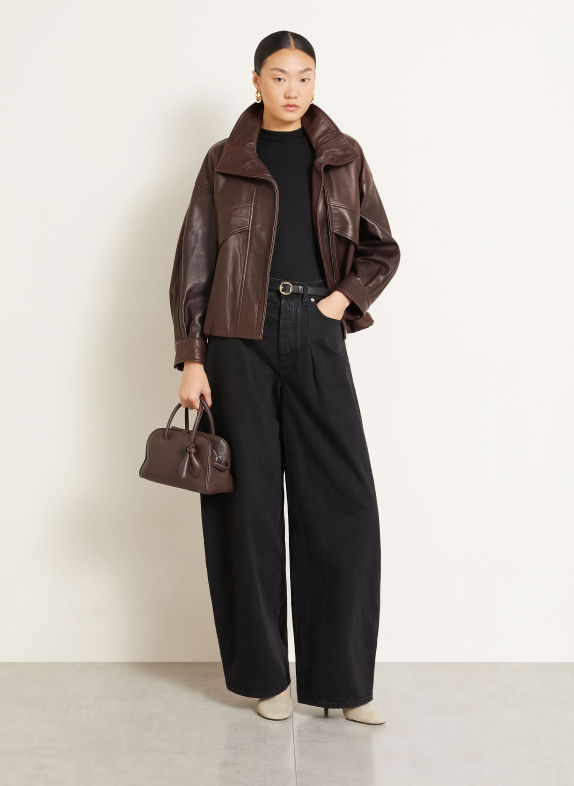 JACQUEMUS Handtas LE PETIT TURISMO MARRON FONCÉ / ZILVER