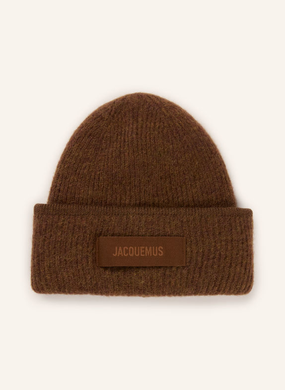 JACQUEMUS Hat LE BONNET GROS GRAIN with alpaca BROWN