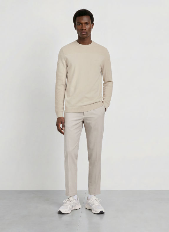 BOSS Sweter MOMENTUM-X BEŻOWY