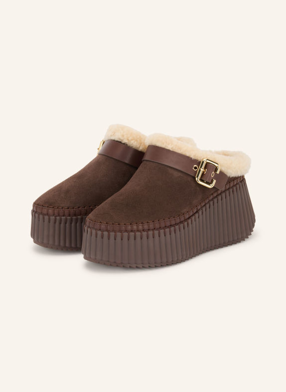 Chloé Plateau-Slipper NAMA 28X SHARP BROWN
