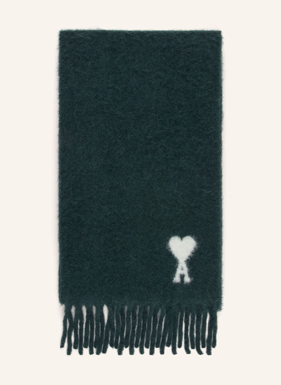 AMI PARIS alpaca scarf DARK GREEN