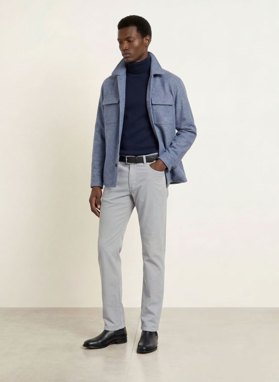 windsor. Samtchino CINO Slim Fit BLÅGRÅ