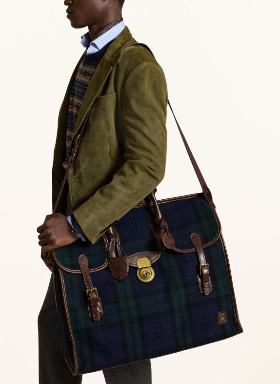 POLO RALPH LAUREN Geantă de weekend ALBASTRU ÎNCHIS / MARO ÎNCHIS / VERDE ÎNCHIS
