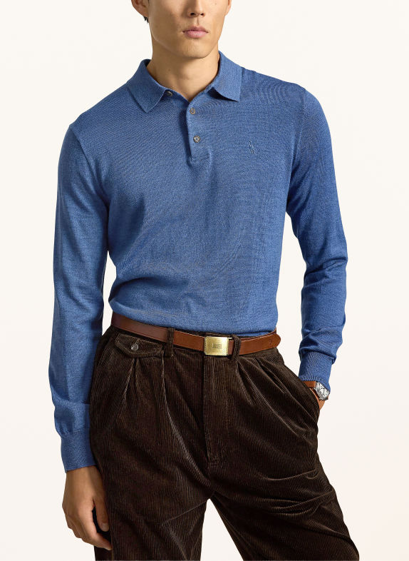 POLO RALPH LAUREN Knitted polo shirt BLUE