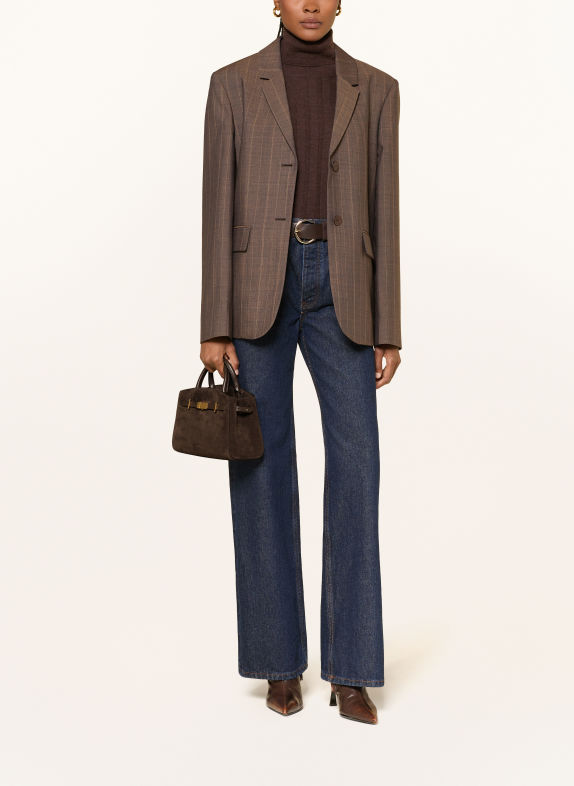 DEMELLIER THE SMALL HUDSON handbag DARK BROWN / GOLD