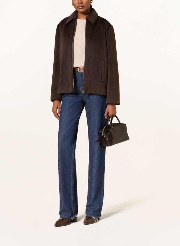 DEMELLIER THE SMALL STOCKHOLM handbag DARK BROWN