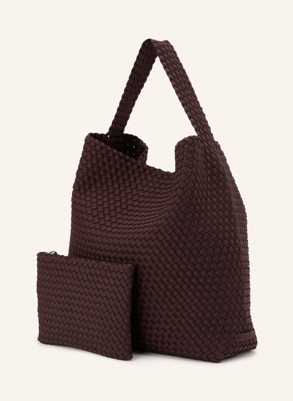 Naghedi Sac à dos LARGE avec pochette MARRON FONCÉ