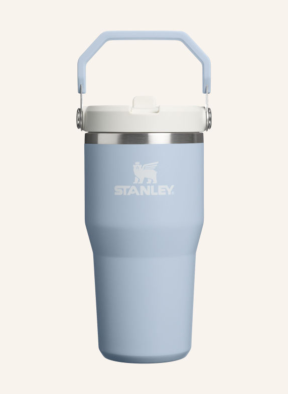 STANLEY Thermosbeker THE ICEFLOW™ FLIP STRAW 2.0 LICHTBLAUW / ZILVER / CRÈME