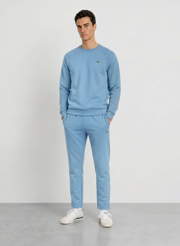 LACOSTE Tepláky TMAVĚ MODRÁ / TMAVĚ ZELENÁ / BÍLÁ