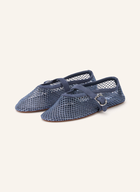 ALAÏA Mary Jane ballerina's met sierstenen BLAUWGRIJS