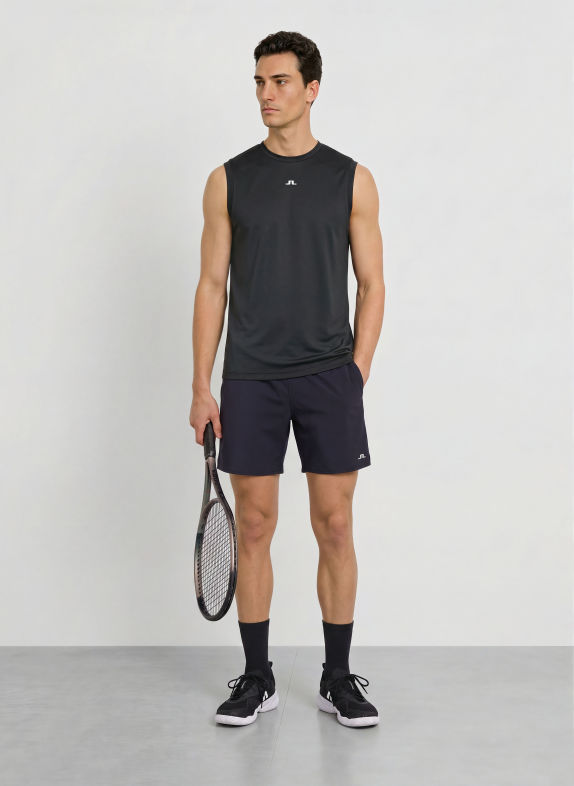 J.LINDEBERG Tennisshorts DUNKELBLAU / WEISS