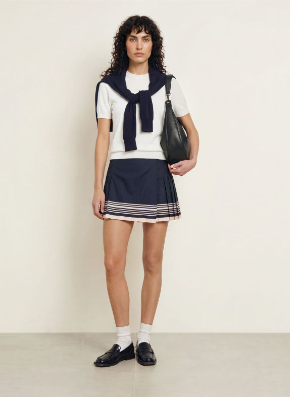 LACOSTE Strickshirt WEISS