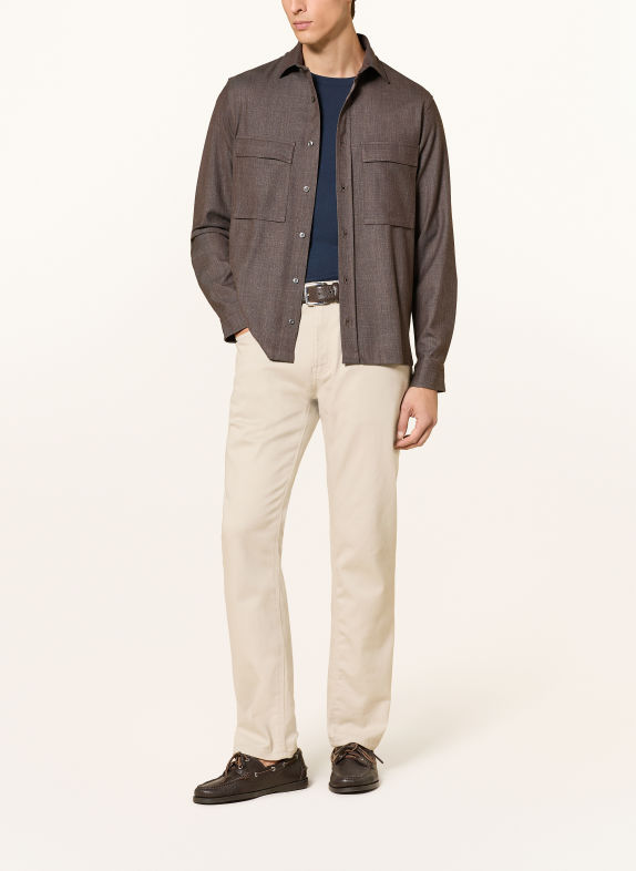 PAUL & SHARK Overshirt in Jeansoptik TAUPE