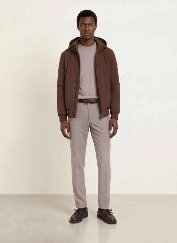 BOSS Knitted shirt UMAURO BROWN