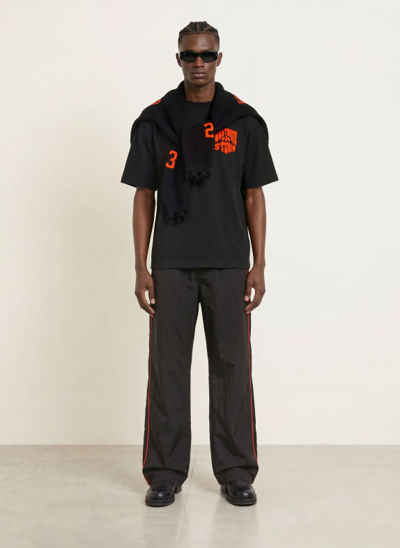 WRSTBHVR FLYNN T-shirt BLACK / ORANGE